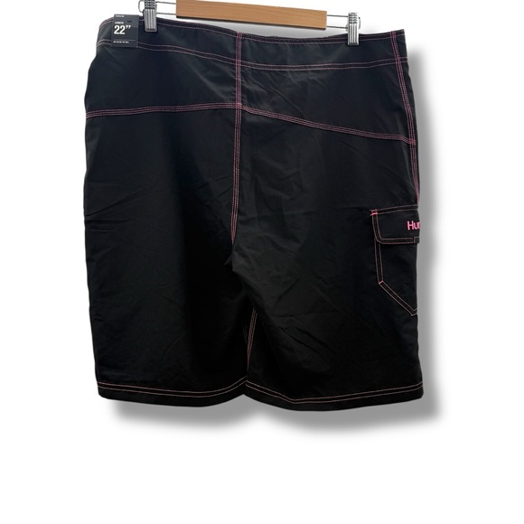 Hurley Men's One & Only Boardshort 22" in Black‎ & Pink Sz 36 NEW - Picture 2 of 5